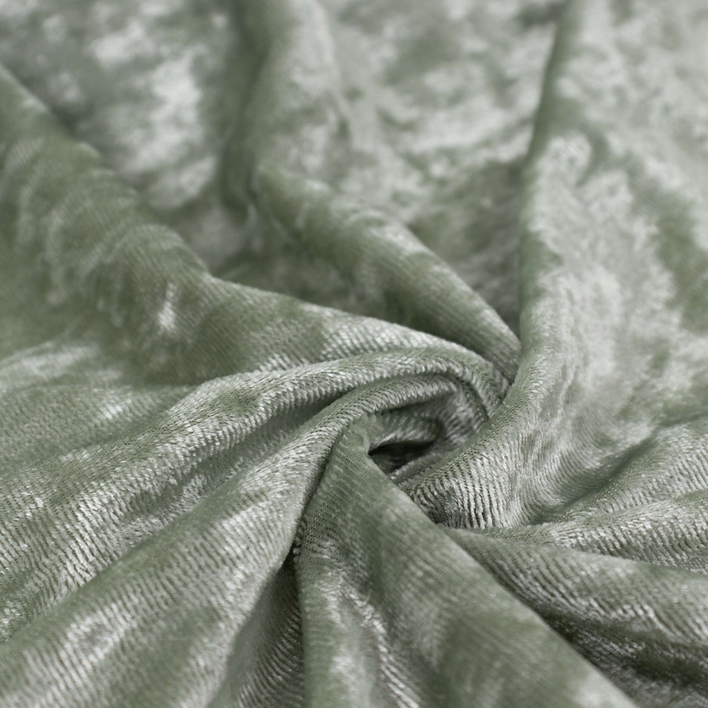 65"x5 Yards Sage Green Crushed Velvet Fabric Bolt, DIY Craft Fabric Roll - Bell Racket Store