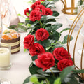 6ft 20 Red Artificial Silk Roses Flower Garland, Hanging Vine - Bell Racket Store