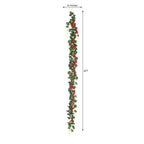 6ft 20 Red Artificial Silk Roses Flower Garland, Hanging Vine - Bell Racket Store
