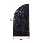 6ft Black Double Sided Big Payette Sequin Chiara Wedding Arch Cover For Half Moon Backdrop Stand - Bell Racket Store