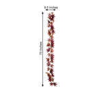 6ft Burgundy Artificial Silk Maple Leaf Hanging Fall Garland Vine
