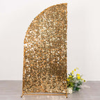 6ft Gold Double Sided Big Payette Sequin Chiara Wedding Arch Cover For Half Moon Backdrop Stand - Bell Racket Store