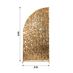 6ft Gold Double Sided Big Payette Sequin Chiara Wedding Arch Cover For Half Moon Backdrop Stand - Bell Racket Store