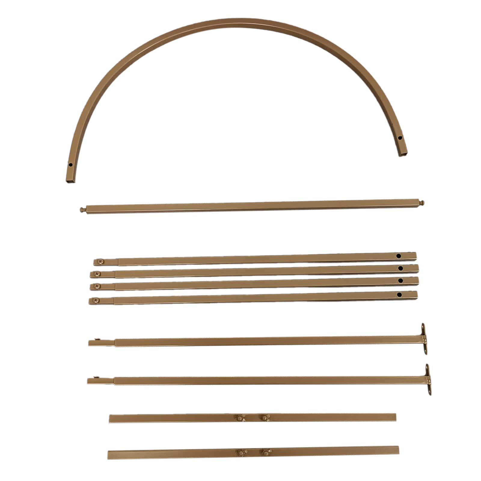 6ft Gold Metal Round Top Chiara Wedding Arch Backdrop Stand, Rectangular Floral Balloon Frame Ceremony Arbor - Bell Racket Store