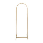 6ft Gold Metal Round Top Chiara Wedding Arch Backdrop Stand, Rectangular Floral Balloon Frame Ceremony Arbor - Bell Racket Store