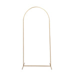 6ft Gold Metal Wedding Arch Chiara Backdrop Stand Floral Display Frame With Round Top - Bell Racket Store