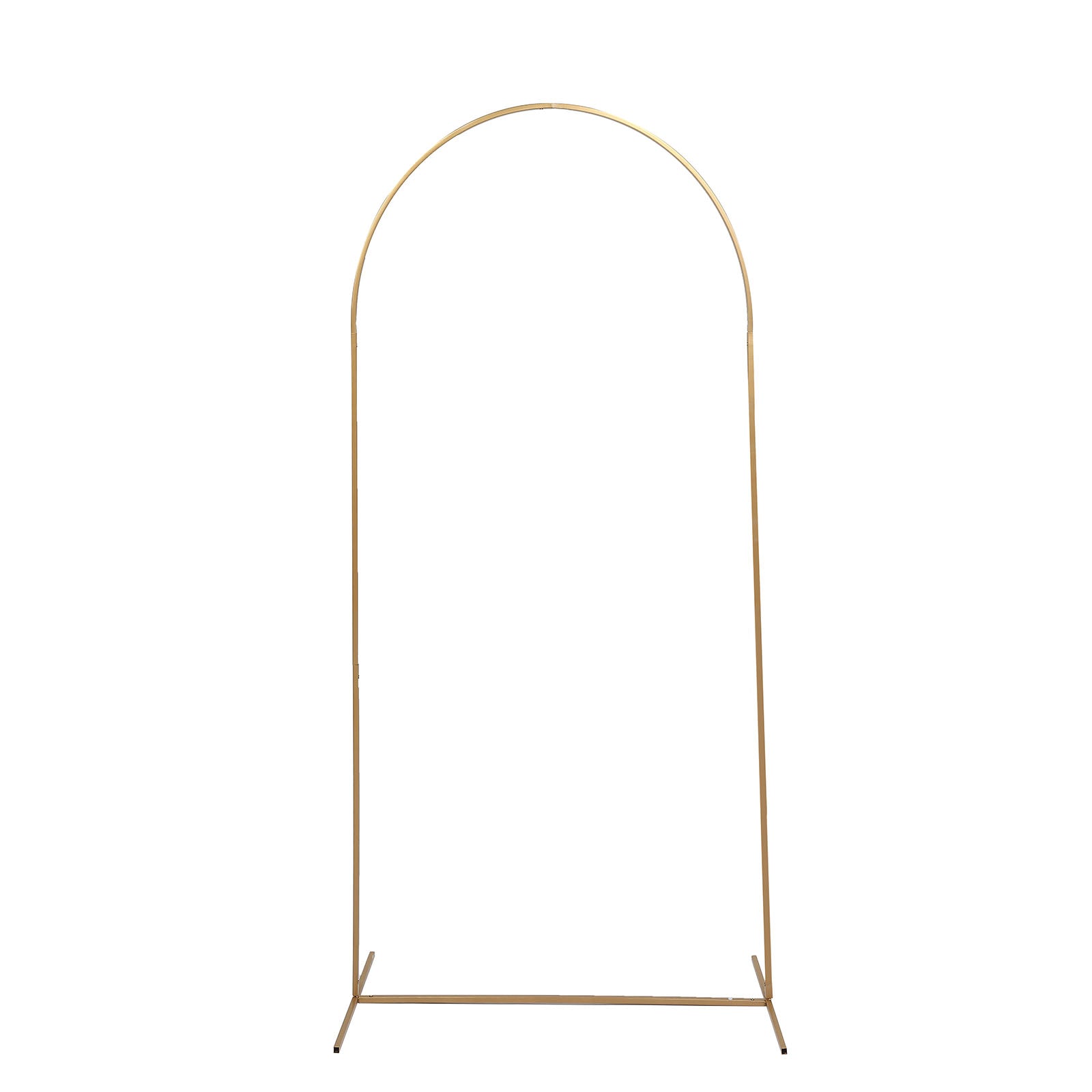 6ft Gold Metal Wedding Arch Chiara Backdrop Stand Floral Display Frame With Round Top - Bell Racket Store