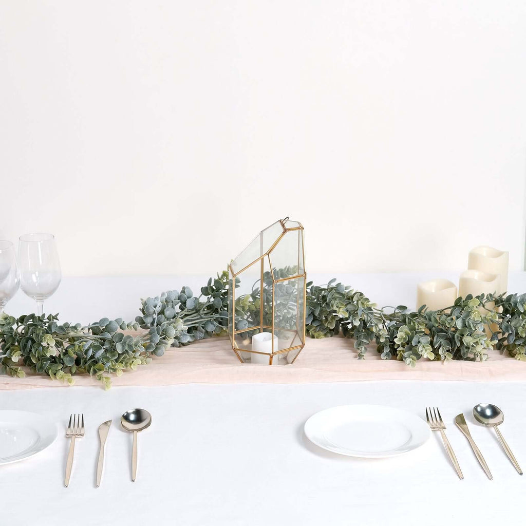 6ft Lifelike Frosted Green Artificial Eucalyptus Leaf Garland Plant, Waterproof Faux Hanging Vine - Bell Racket Store