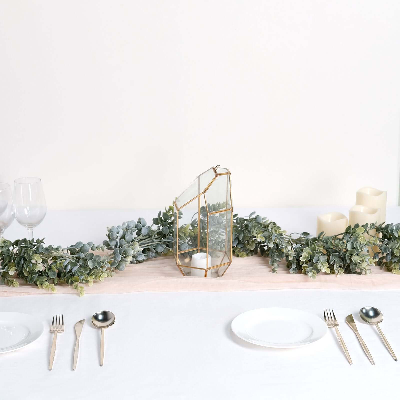 6ft Lifelike Frosted Green Artificial Eucalyptus Leaf Garland Plant, Waterproof Faux Hanging Vine - Bell Racket Store