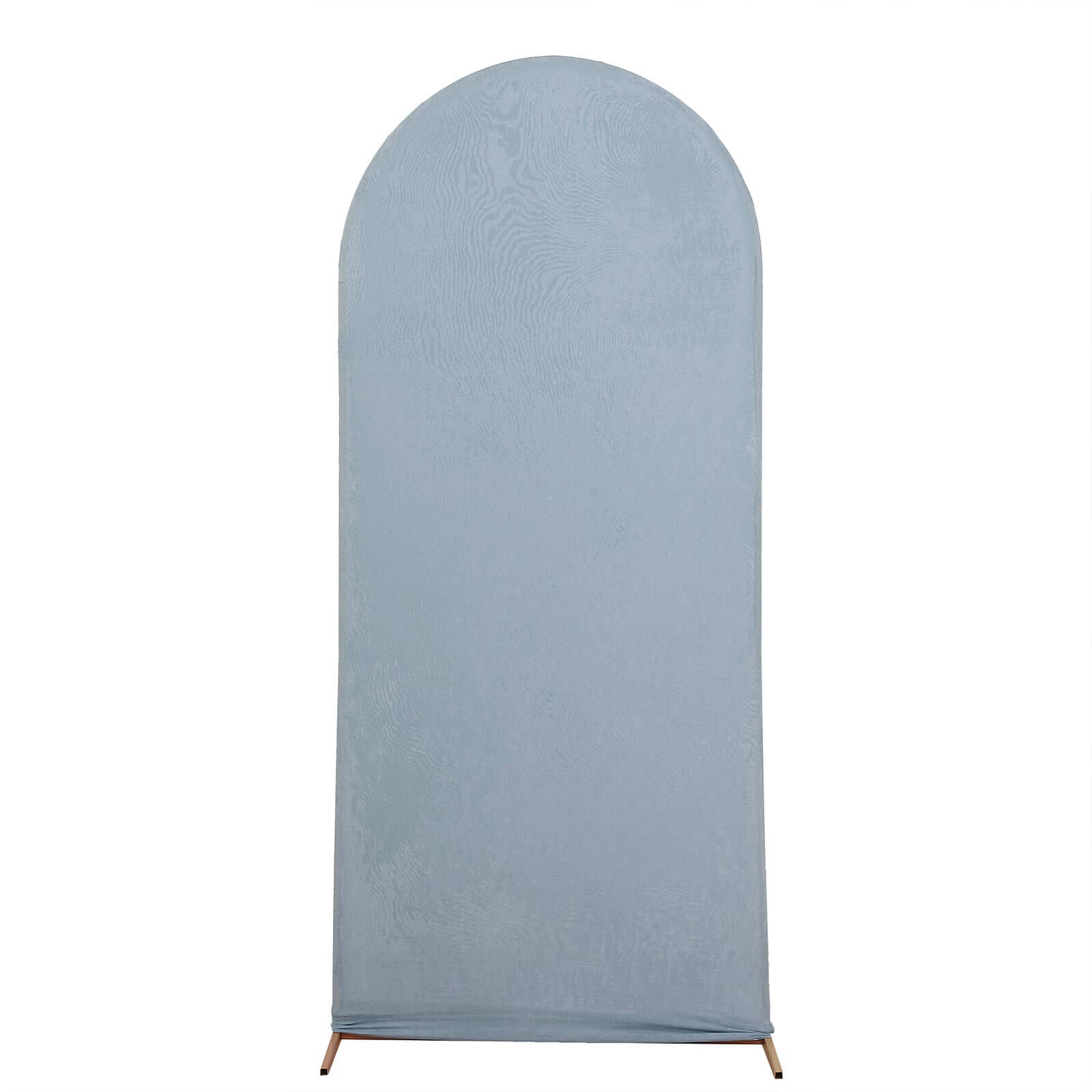 6ft Matte Dusty Blue Spandex Fitted Chiara Backdrop Stand Cover For Round Top Wedding Arch - Bell Racket Store