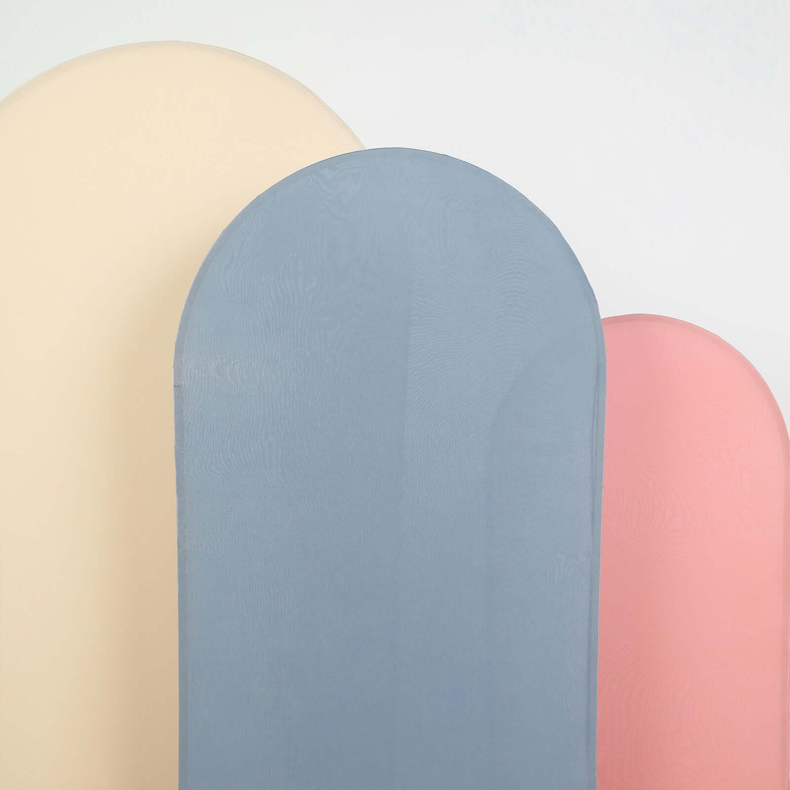 6ft Matte Dusty Blue Spandex Fitted Chiara Backdrop Stand Cover For Round Top Wedding Arch - Bell Racket Store