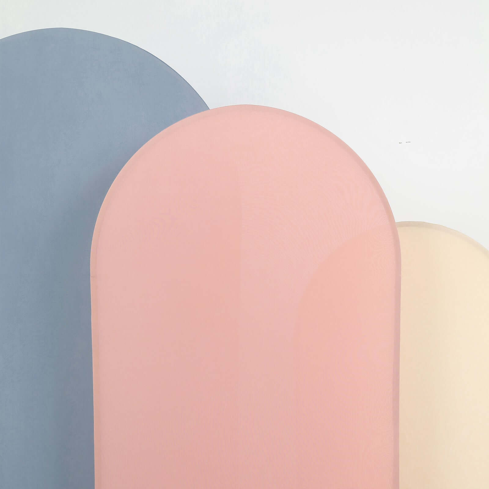 6ft Matte Dusty Rose Spandex Fitted Chiara Backdrop Stand Cover For Round Top Wedding Arch - Bell Racket Store