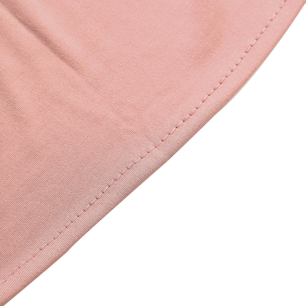 6ft Matte Dusty Rose Spandex Fitted Chiara Backdrop Stand Cover For Round Top Wedding Arch - Bell Racket Store