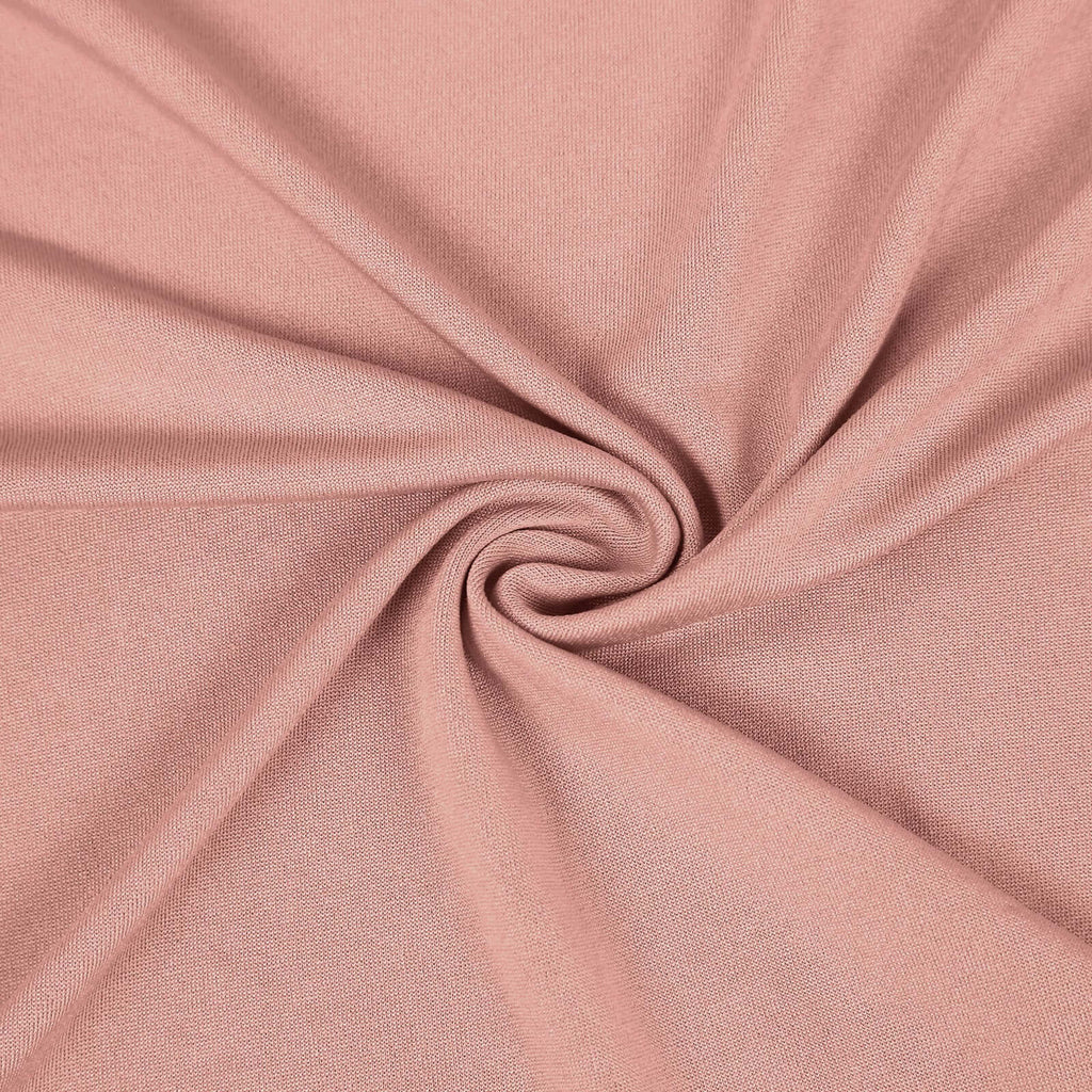6ft Matte Dusty Rose Spandex Half Moon Chiara Backdrop Stand Cover, Custom Fitted Wedding Arch Cover - Bell Racket Store