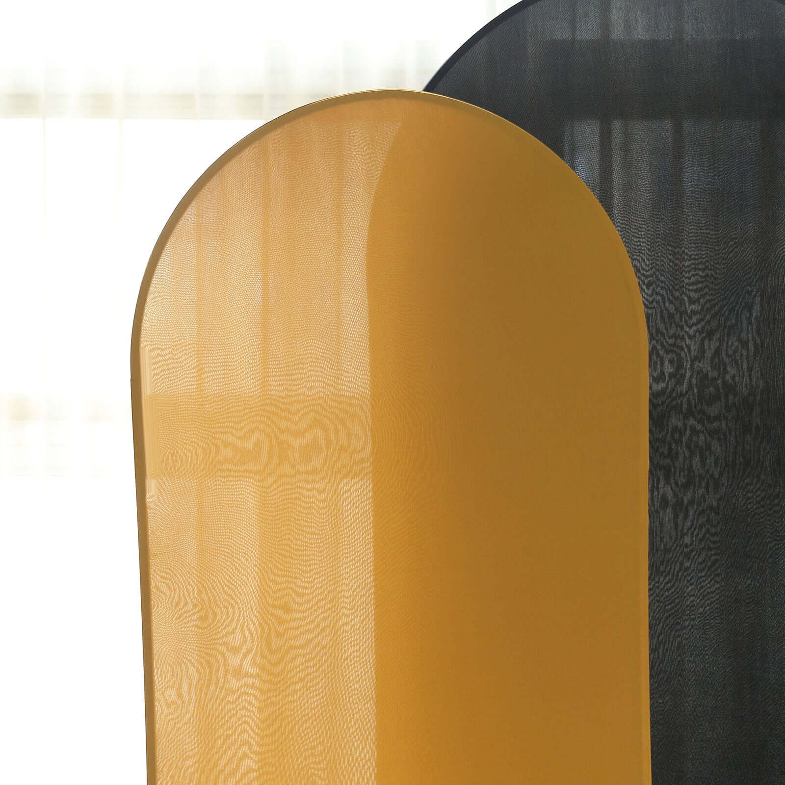 6ft Matte Gold Spandex Fitted Chiara Backdrop Stand Cover For Round Top Wedding Arch - Bell Racket Store