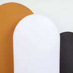 6ft Matte White Spandex Fitted Chiara Backdrop Stand Cover For Round Top Wedding Arch - Bell Racket Store