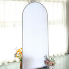 6ft Matte White Spandex Fitted Chiara Backdrop Stand Cover For Round Top Wedding Arch - Bell Racket Store