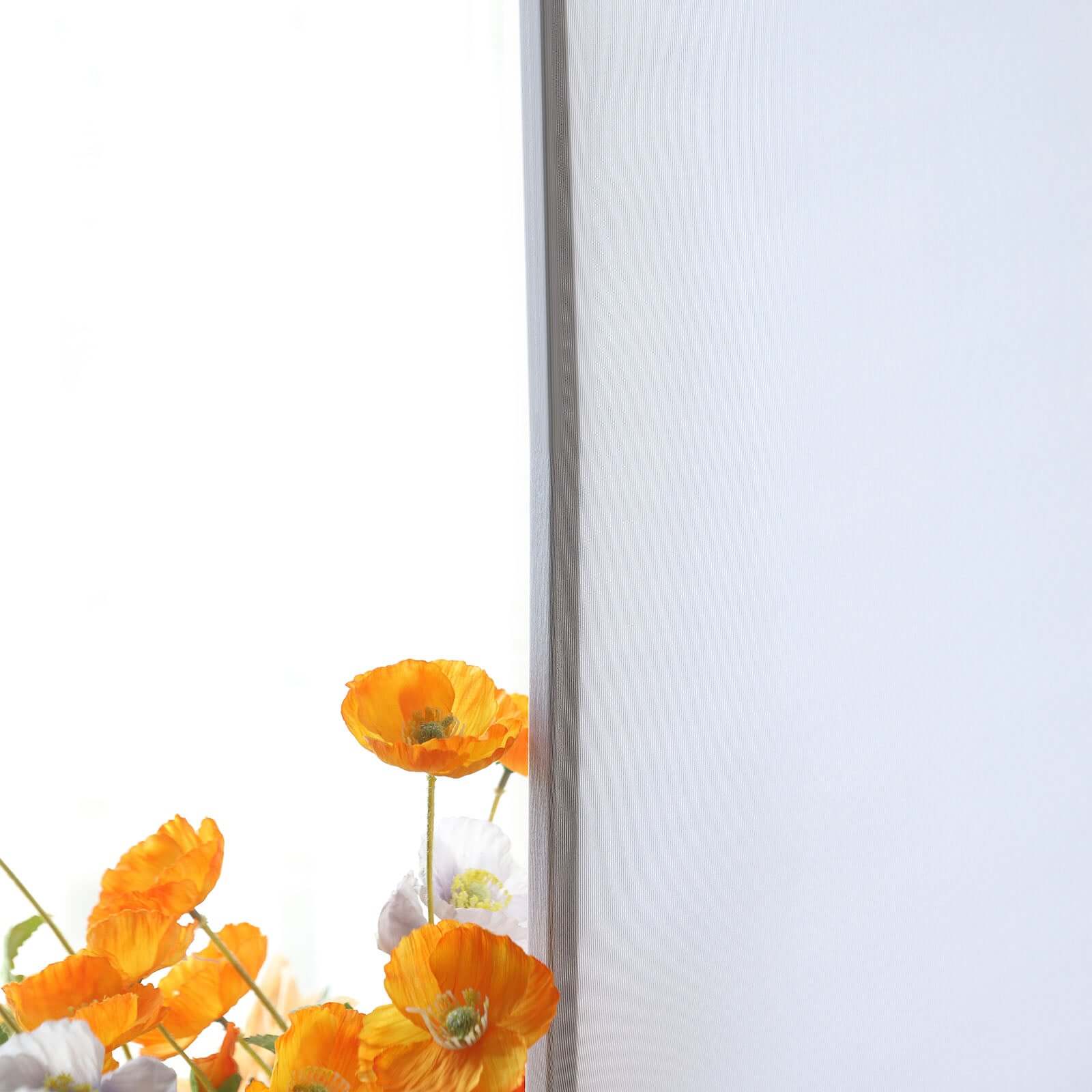 6ft Matte White Spandex Fitted Chiara Backdrop Stand Cover For Round Top Wedding Arch - Bell Racket Store