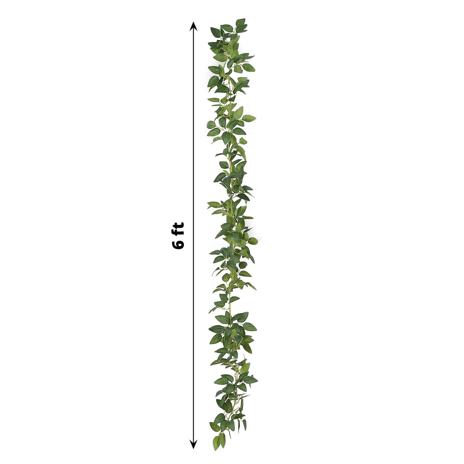 6ft Real Touch Green Artificial Silk Rose Leaf Hanging Vine, Flexible Greenery Table Garland - Bell Racket Store