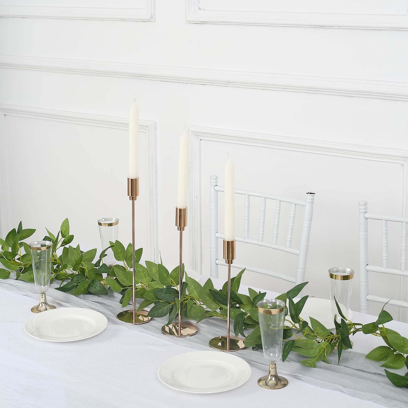 6ft Real Touch Green Artificial Silk Rose Leaf Hanging Vine, Flexible Greenery Table Garland - Bell Racket Store