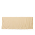 6ft Scuba Rectangular Fitted Tablecloth Beige â€“ Wrinkle - Free, Stain Resistant - Bell Racket Store