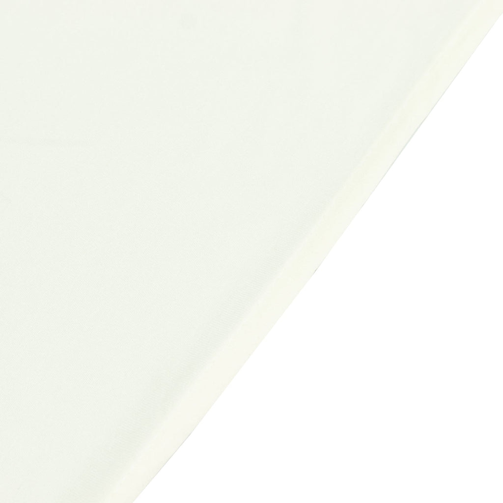 6ft Scuba Rectangular Fitted Tablecloth Ivory â€“ Wrinkle - Free, Stain Resistant - Bell Racket Store