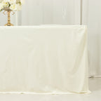 6ft Scuba Rectangular Fitted Tablecloth Ivory â€“ Wrinkle - Free, Stain Resistant - Bell Racket Store