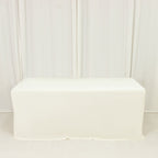 6ft Scuba Rectangular Fitted Tablecloth Ivory â€“ Wrinkle - Free, Stain Resistant - Bell Racket Store