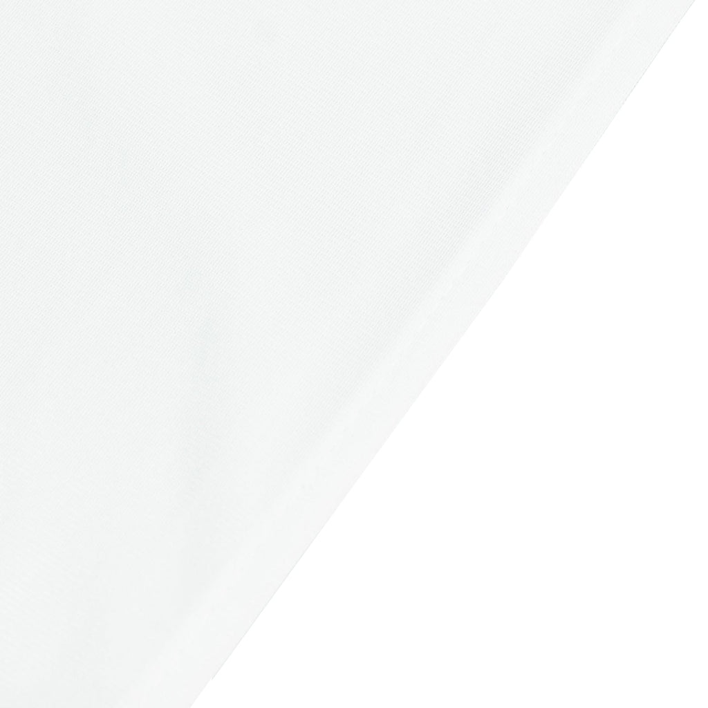 6ft Scuba Rectangular Fitted Tablecloth White â€“ Wrinkle - Free, Stain Resistant - Bell Racket Store