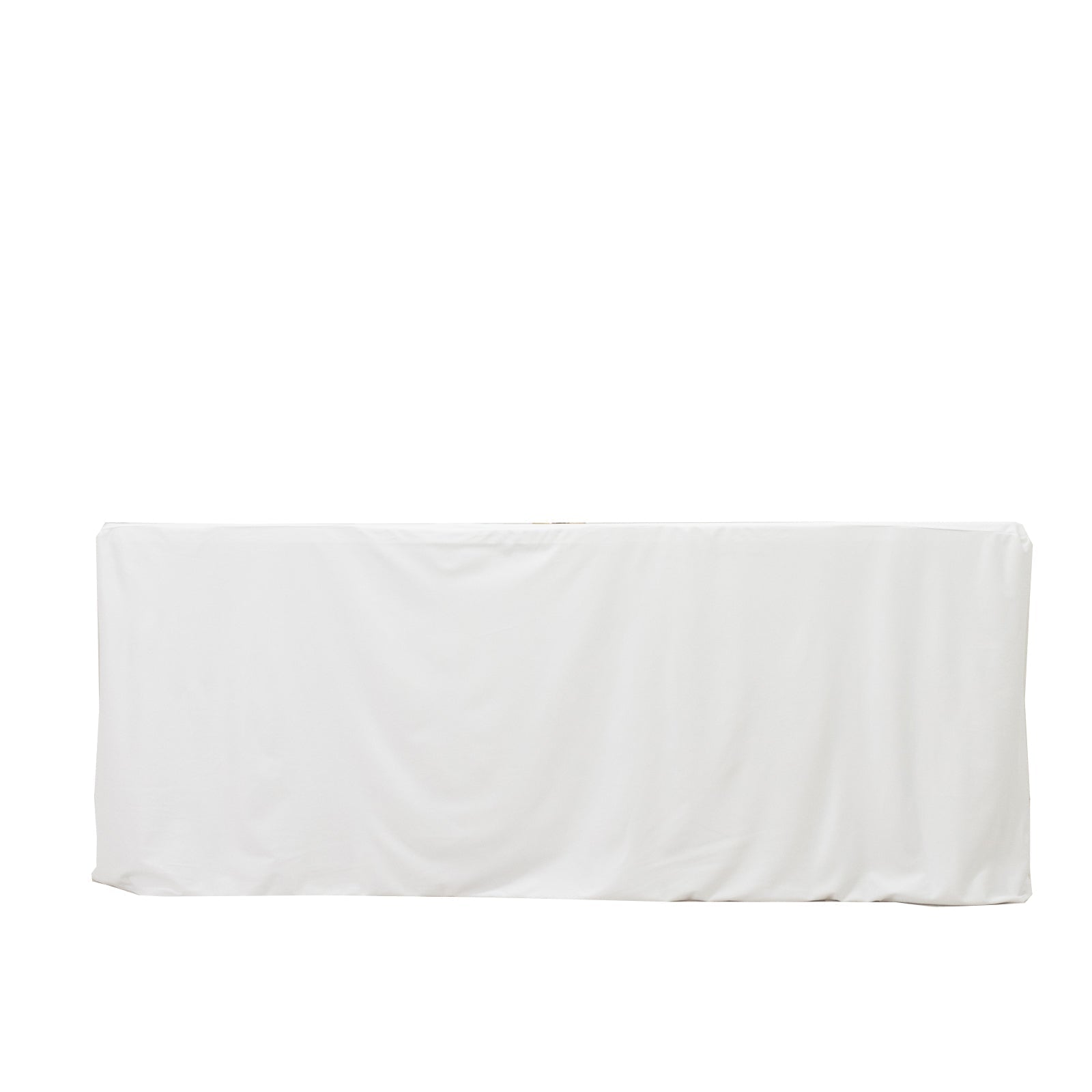 6ft Scuba Rectangular Fitted Tablecloth White â€“ Wrinkle - Free, Stain Resistant - Bell Racket Store