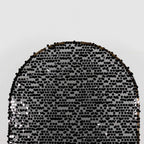 6ft Sparkly Black Big Payette Sequin Fitted Wedding Arch Cover for Round Top Chiara Backdrop Stand - Bell Racket Store