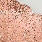 6ft Sparkly Rose Gold Double Sided Big Payette Sequin Chiara Backdrop Stand Cover For Fitted Round Top Wedding Arch - Bell Racket Store