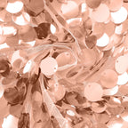 6ft Sparkly Rose Gold Double Sided Big Payette Sequin Chiara Backdrop Stand Cover For Fitted Round Top Wedding Arch - Bell Racket Store