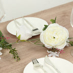 6ft White Silk Rose Peony Flower Garland, Mixed Floral Greenery Garland Artificial Hanging Vine - Bell Racket Store