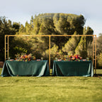 6ftx16ft Gold Rectangular Arbor - Freestanding 6' High Over the Table Stand, Backdrop Stand with Double Frame for Floral Balloon DÃ©cor - Bell Racket Store
