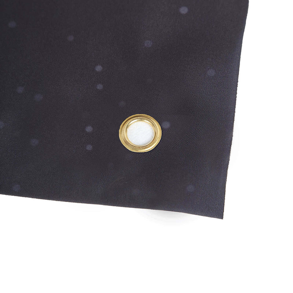 6ftx3ft Black Gold Happy Birthday Photo Booth Backdrop Decoration, Large Polyester Background Banner - Bell Racket Store