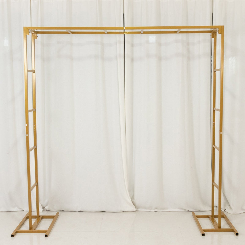 6ftx6ft Gold Square Arbor - Freestanding 6' High Over the Table Stand, Backdrop Stand with Double Frame for Floral Balloon DÃ©cor - Bell Racket Store