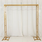 6ftx6ft Gold Square Arbor - Freestanding 6' High Over the Table Stand, Backdrop Stand with Double Frame for Floral Balloon DÃ©cor - Bell Racket Store