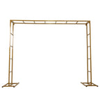 6ftx8ft Gold Rectangular Arbor - Freestanding 6' High Over the Table Stand, Backdrop Stand with Double Frame for Floral Balloon DÃ©cor - Bell Racket Store