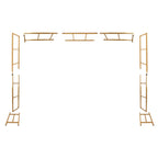 6ftx8ft Gold Rectangular Arbor - Freestanding 6' High Over the Table Stand, Backdrop Stand with Double Frame for Floral Balloon DÃ©cor - Bell Racket Store