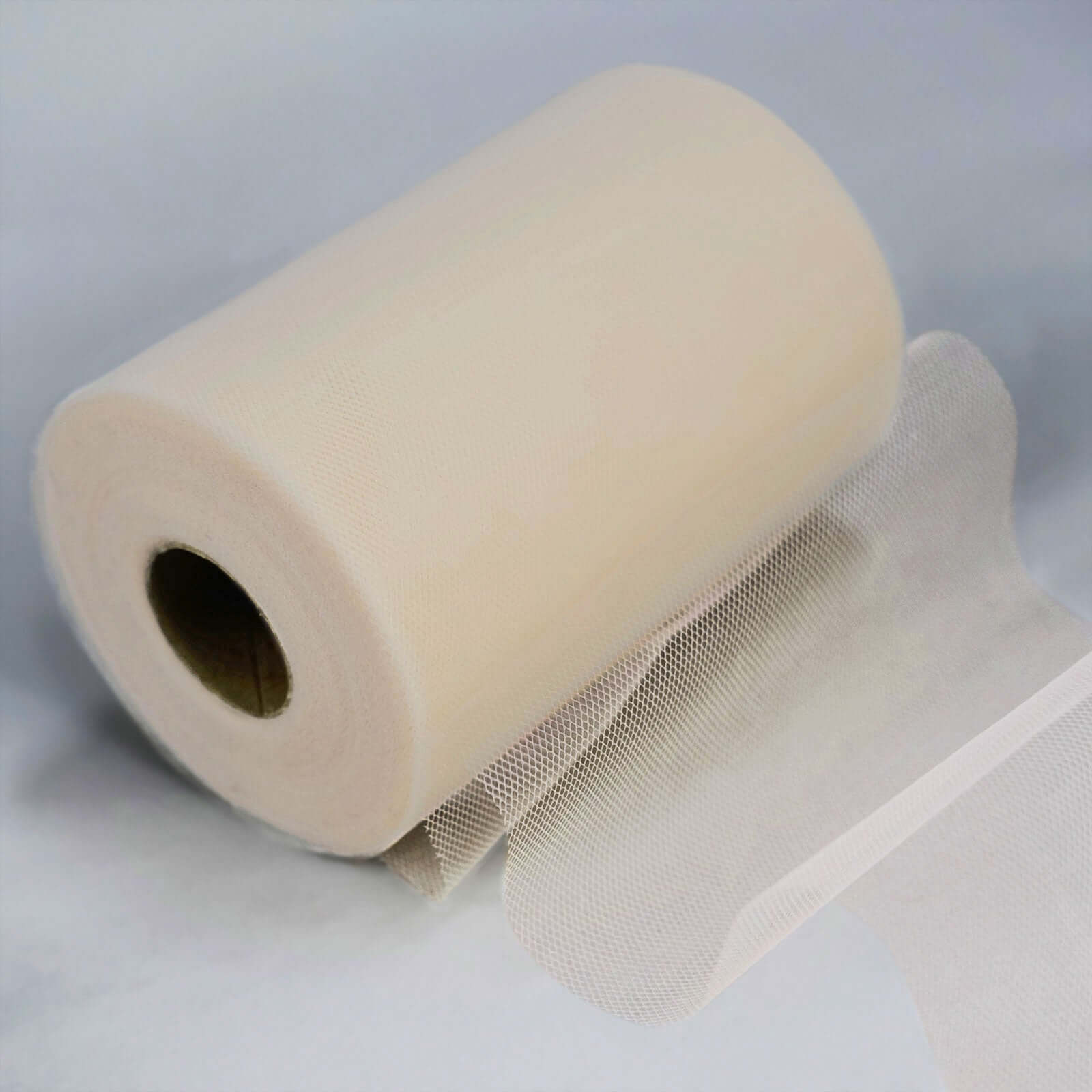 6"x100 Yards Beige Tulle Fabric Bolt, Sheer Fabric Spool Roll For Crafts - Bell Racket Store