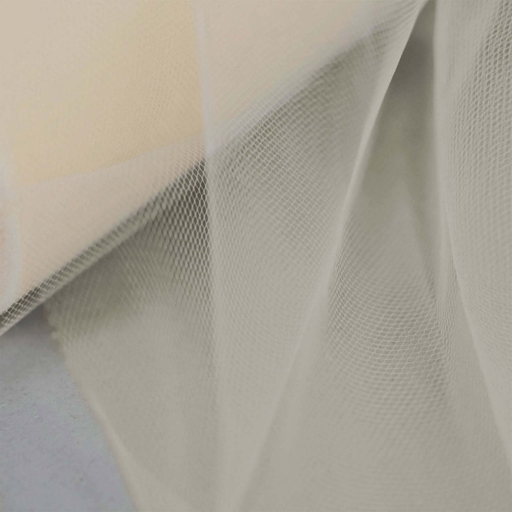 6"x100 Yards Beige Tulle Fabric Bolt, Sheer Fabric Spool Roll For Crafts - Bell Racket Store