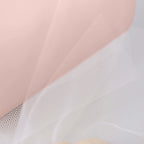 6"x100 Yards Blush Tulle Fabric Bolt, Sheer Fabric Spool Roll For Crafts - Bell Racket Store