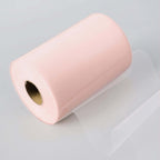 6"x100 Yards Blush Tulle Fabric Bolt, Sheer Fabric Spool Roll For Crafts - Bell Racket Store