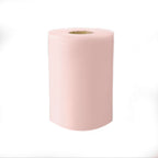 6"x100 Yards Blush Tulle Fabric Bolt, Sheer Fabric Spool Roll For Crafts - Bell Racket Store
