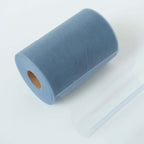 6"x100 Yards Dusty Blue Tulle Fabric Bolt, Sheer Fabric Spool Roll For Crafts - Bell Racket Store