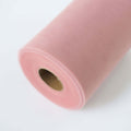 6"x100 Yards Dusty Rose Tulle Fabric Bolt, Sheer Fabric Spool Roll For Crafts - Bell Racket Store