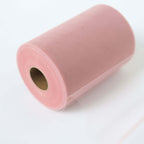 6"x100 Yards Dusty Rose Tulle Fabric Bolt, Sheer Fabric Spool Roll For Crafts - Bell Racket Store