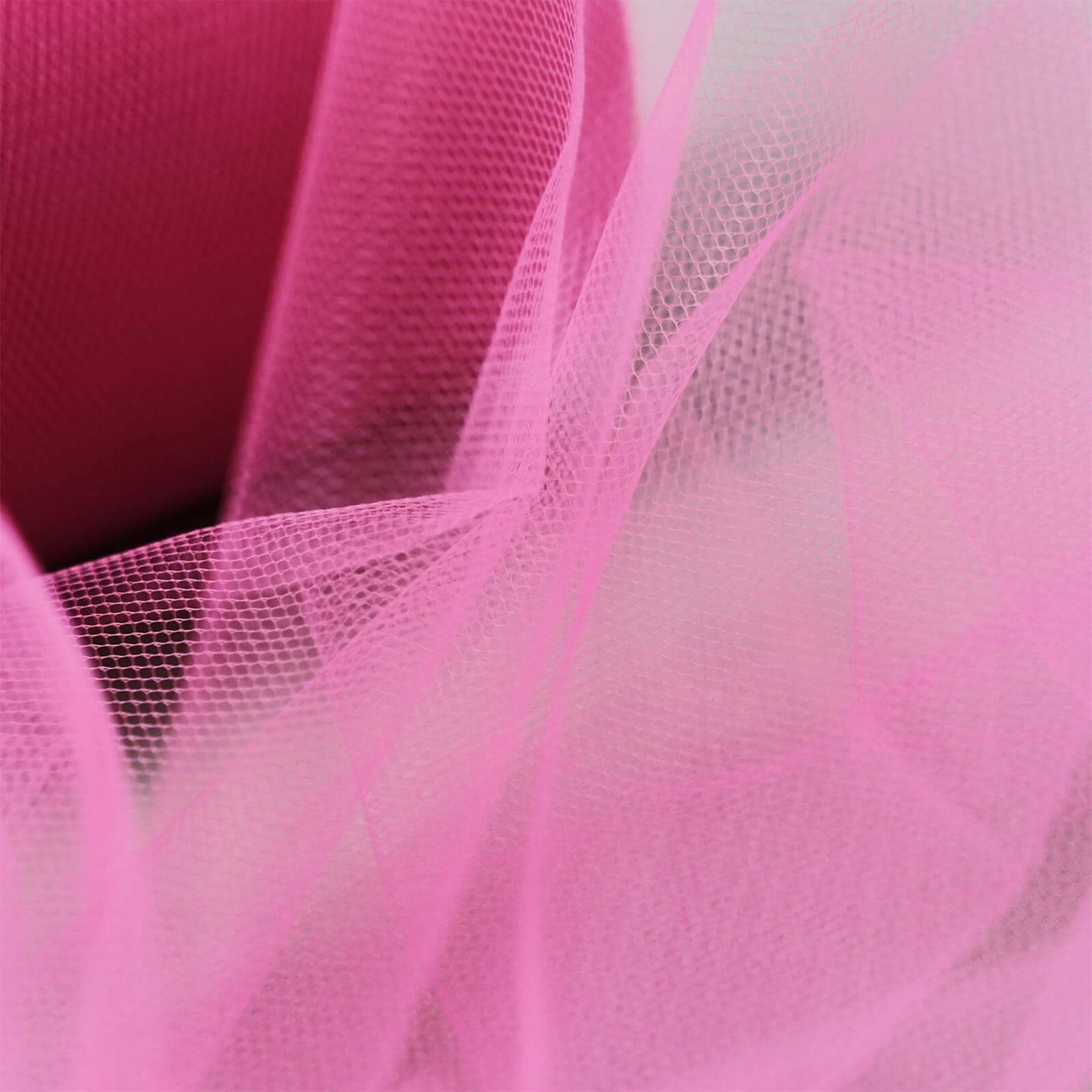 6"x100 Yards Fuchsia Tulle Fabric Bolt, Sheer Fabric Spool Roll For Crafts - NestOCart