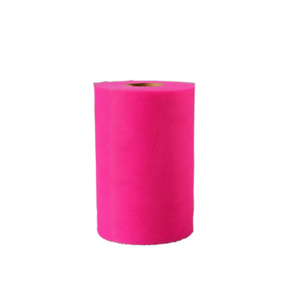 6"x100 Yards Fuchsia Tulle Fabric Bolt, Sheer Fabric Spool Roll For Crafts - NestOCart